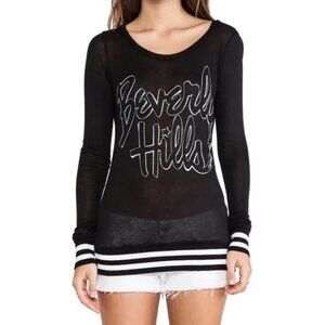 LAUREN MOSHI Beverly Hills long sleeved fine knit top sweater